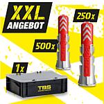 Offre XXL Chevilles DuoPower 6 x 30 et 10 x 50 mm + Mallette de transport TBS, 751 pièces