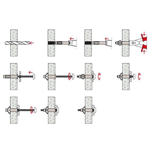 cheville métallique pour corps creux Fischer HM-H, galvanisé Anwendung 2