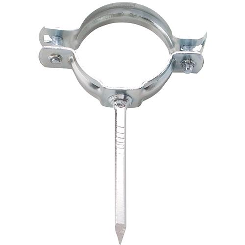 Pin pipe clip for steel, lead and gas pipes Standard 1