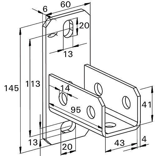 Bride pour rails de montage FUS Standard 2