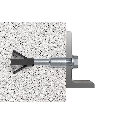 Porous concrete anchor FPX-l M10, galvanised steel Anwendung 1