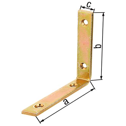 Joist bracket, 120x120x20mm, yellow galvanised