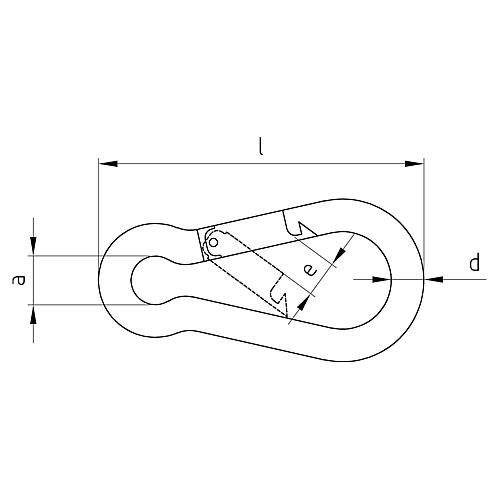 Carabiner hooks stainless steel A4