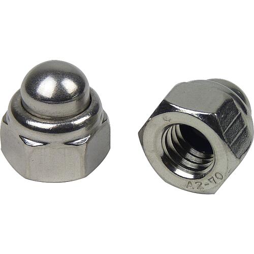 Locking cap nuts made of sheet steel DIN 986 galvanised