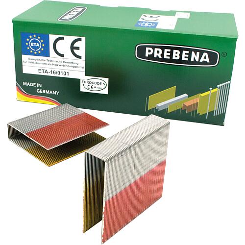 Wide back staples type WP 130 mm, V2A, ETA rating, PU = 1450 pcs.