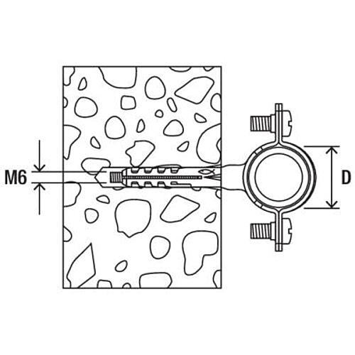 Screw spacer clamp Fischer AM