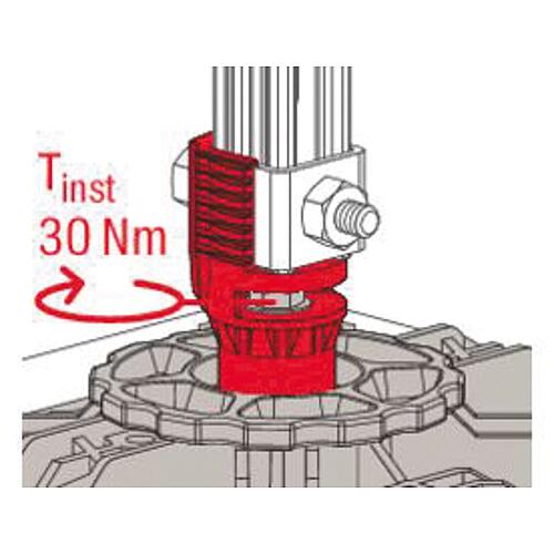 Flat roof base Fischer FFRBH articulated