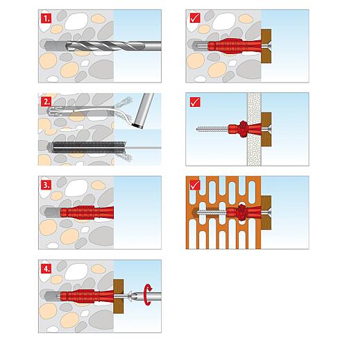 L-BOXX® Mini, cheville universelle Tri 266 pièces Anwendung 4