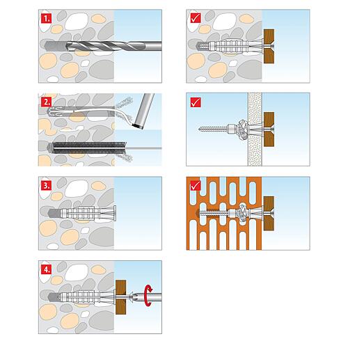 Assortiment de chevilles polyvalentes TRI et TRIKA en L-BOXX® Mini, 200 Pièces