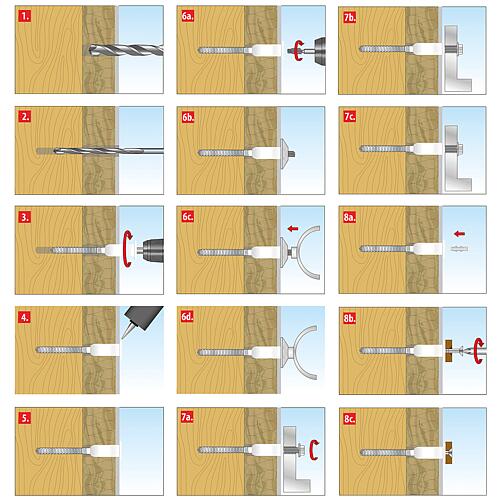 Thermo Proof Wood Mini spacer mounting system Anwendung 3