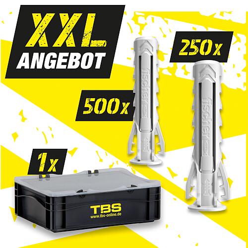 XXL offer expansion plug SX Plus, 6 x 30 and 10 x 50 mm + TBS transport box, 751 pieces Standard 1