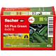 Wall plug Fischer SX Plus Green 6 x 30S, Set with screw, PU 45 pieces