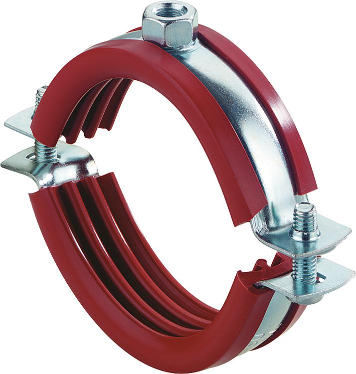 Silicone pipe clamp FRSH 87-92 (3), M10, galvanised.