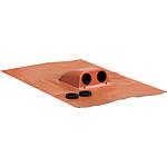 Sealing collar AufdachDICHT for solar cables, double feed-through -