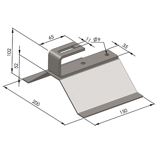 Universal roof hook for corrugated eternite