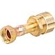 Screw connection for spiral tube DN25x1" IT union nut, brass, with Graphite high-temperature seal