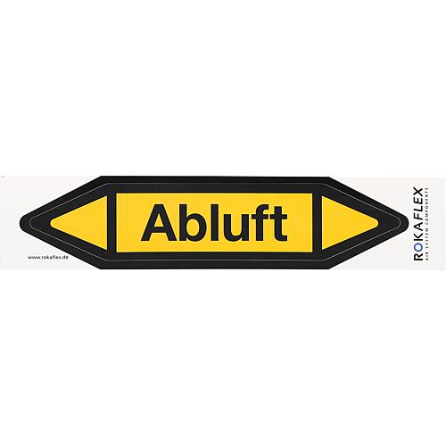 Flèche directionnelle universelle ABLUFT jaune, autocollante, Cond. 25 Pièce(s)