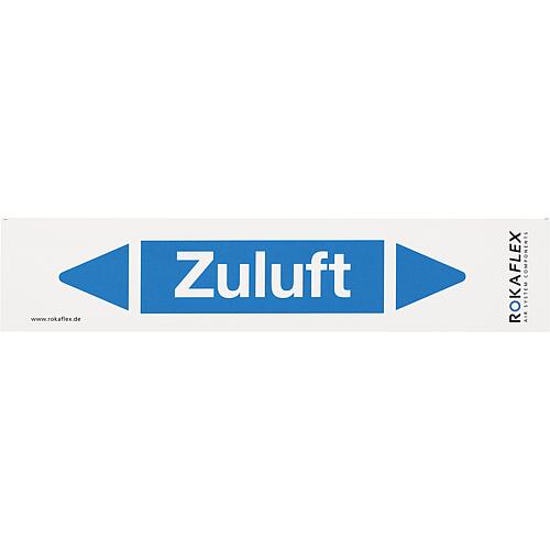 Flow direction arrow universal ZULUFT blue, self-adhesive, PU 25 pcs.