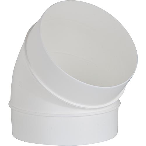 Round pipe elbow DN 100, 45¦ white