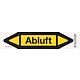 Flow direction arrow universal ABLUFT yellow, self-adhesive, PU 25 pcs.