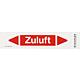 Flow direction arrow universal ZULUFT red, self-adhesive, PU 25 pcs.