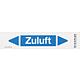 Flow direction arrow universal ZULUFT blue, self-adhesive, PU 25 pcs.