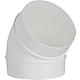 Round pipe elbow DN 100, 45¦ white