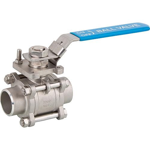 3-piece weld-in ball valve made of stainless steel material 1.4408 PN 64/40 1/2” type A-641 TSLD