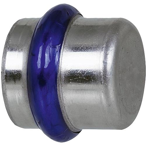 Stainless-steel press fittings, V-contour, closure caps