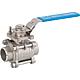 3-piece weld-in ball valve made of stainless steel material 1.4408 PN 64/40 1/2” type A-641 TSLD