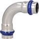 Stainless-steel press fittings, V-contour, elbow 90° (i x i)