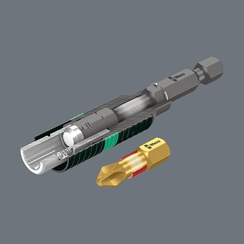 Bits 855/4 BTZ WERA, 1/4” hex for Pozidriv, toughened, BiTorsion zone Anwendung 1