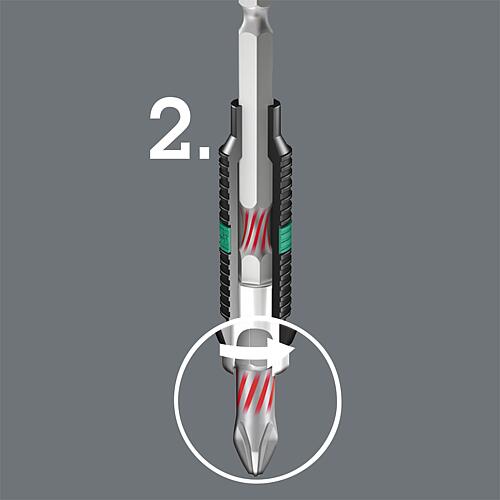 Embouts 851/4 BTZ WERA, hexagonal 1/4", pour Phillips, très rigide